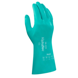 Guantes de protección química de nitrilo AlphaTec® AquaDri® 58-330
