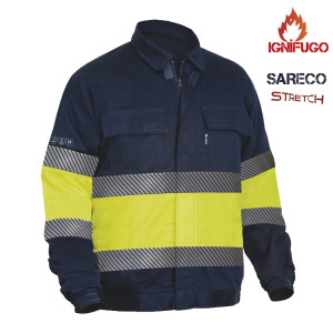 CAZADORA IGNÍFUGA DE PROTECCIÓN SARECO STRETCH  ALTA VISIBILIDAD ADEEPI (ALGODÓN)