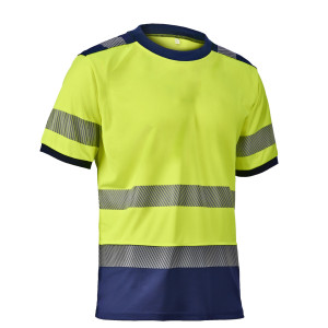 CAMISETA MANGA CORTA ALTA VISIBILIDAD COMBINADA ADEEPI - CLASE 2