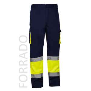 pantalón alta visibilidad bandas reflectantes trabajo FORRADO : Adeepi :  Ropa de trabajo y seguridad laboral