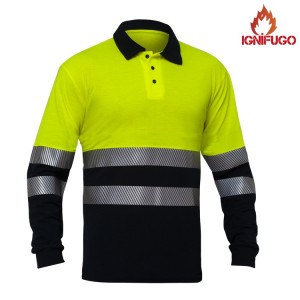 POLO IGNÍFUGO SAREMO ALTA VISIBILIDAD BANDAS SEGMENTADAS ADEEPI