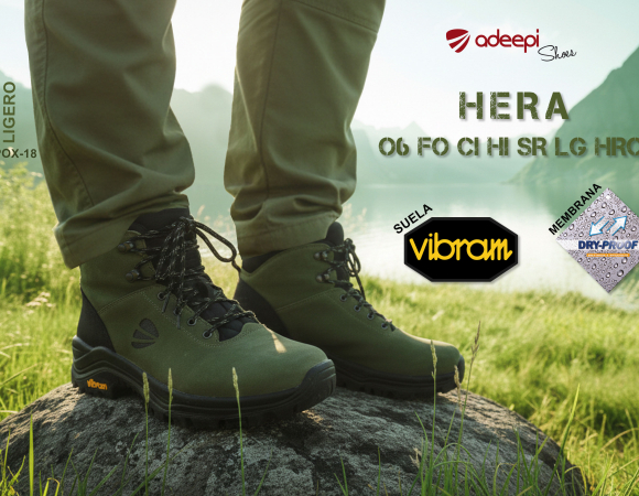 ADEEPI SHOES: BOTA CON MEMBRANA Y SUELA VIBRAM HERA O6 FO CI HI SR LG HRO