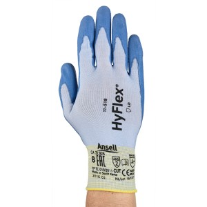 Luvas de proteção contra cortes com revestimento de poliuretano HyFlex® 11-518